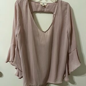 Entro dusty pink top with back cut out size L